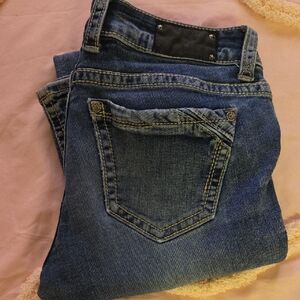 Buckle Black Classic Blue Women's Denim Jeans W/ ripped Knees